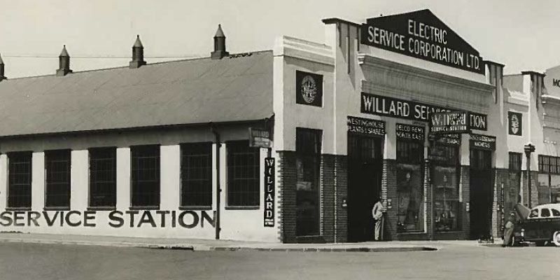 Historic Willard Service Station building